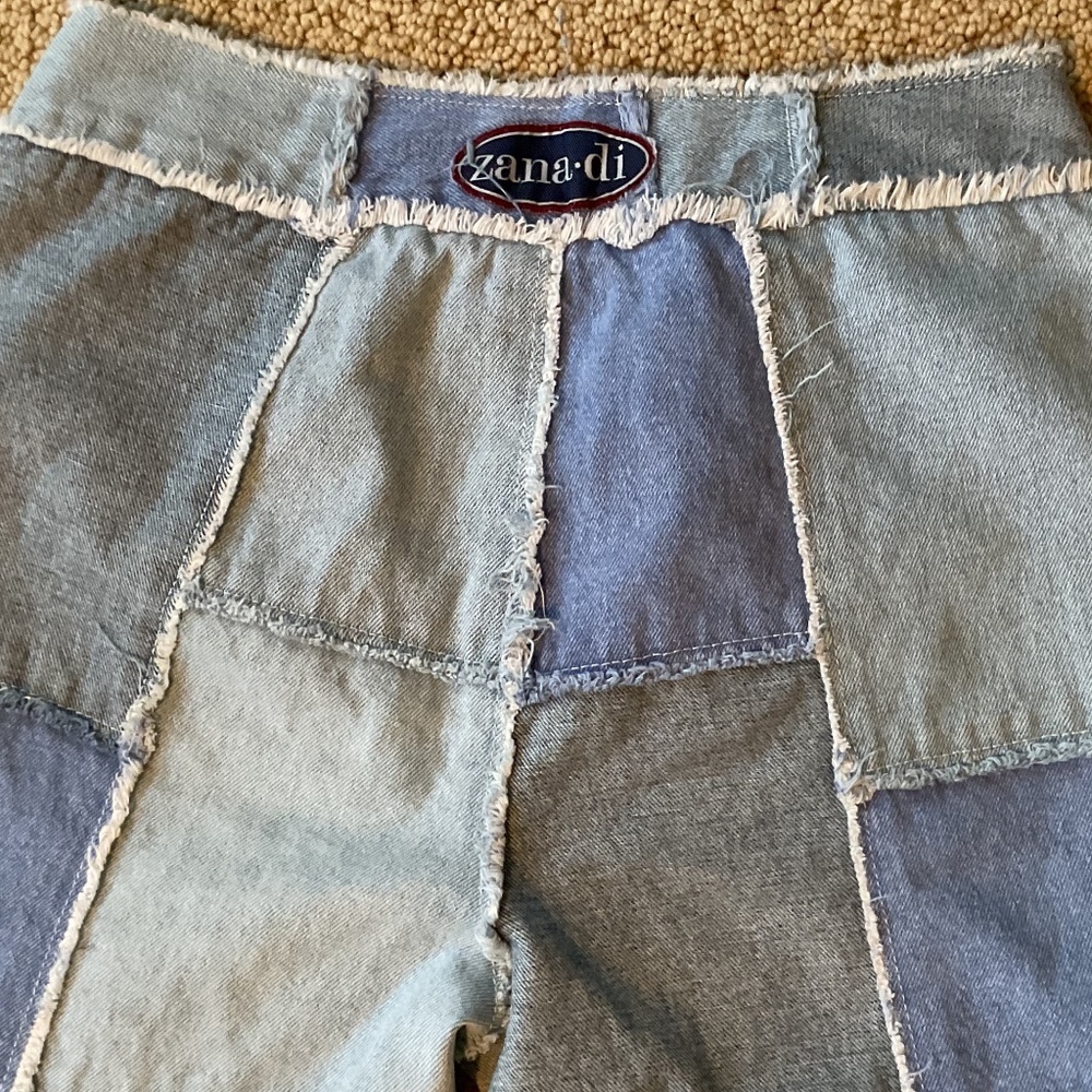 Women’s Zana Di Patchwork Vintage Retro jeans Size 9-10 Button Fly - Picture 3 of 6